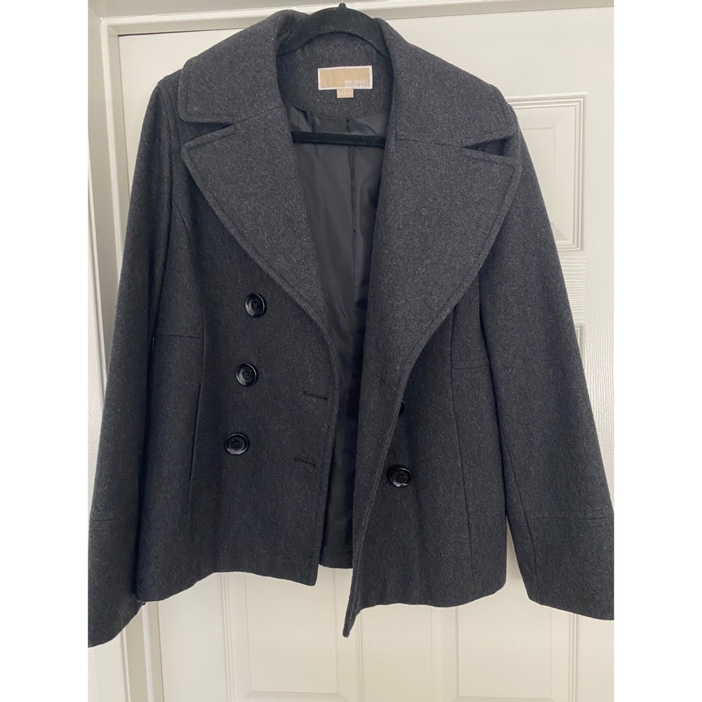 Michael by Michael Kors Women’s Short Gray Wool Coat